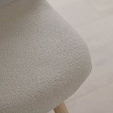 Ellis Light Beige Boucle Dining Chairs - Set of 2 - Whitewash Oak Legs