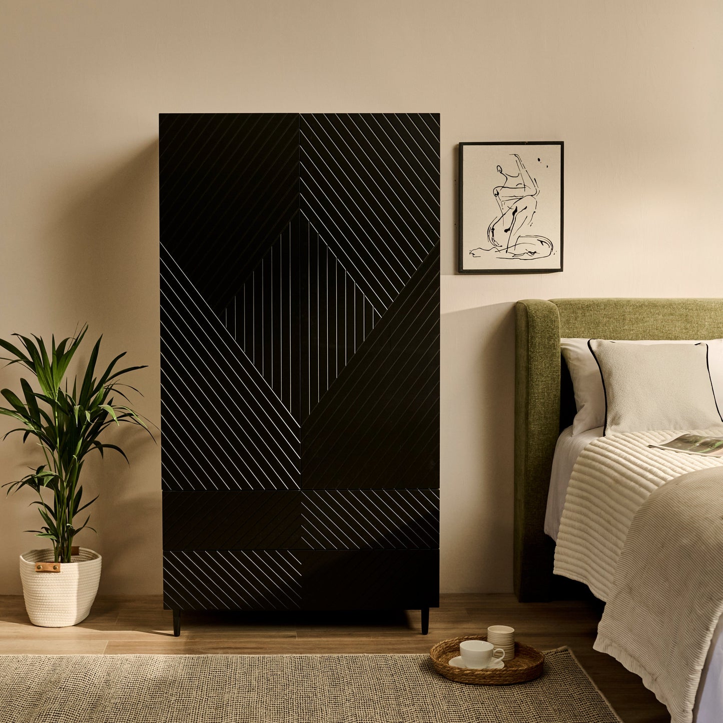 Jack Double Wardrobe - Black - Laura James