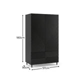 Jack Double Wardrobe - Black - Laura James
