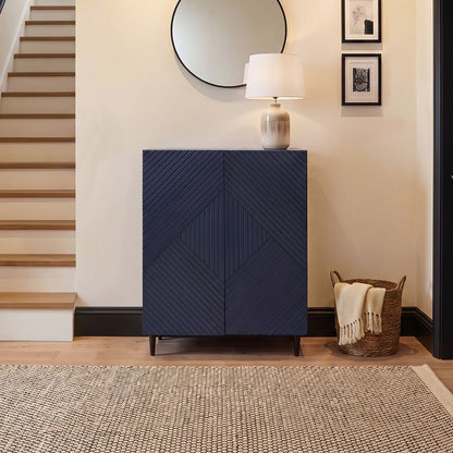 Jack Small Shoe Cabinet - Geometric - Blue