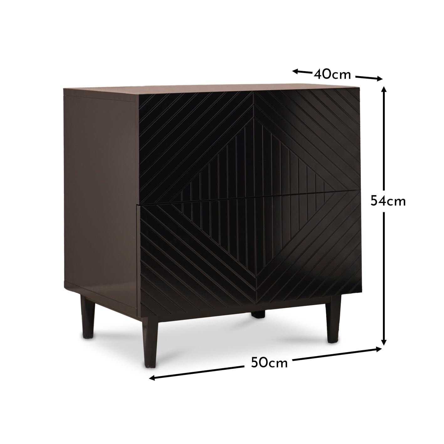 Jack Bedside Table - Black - Laura James 