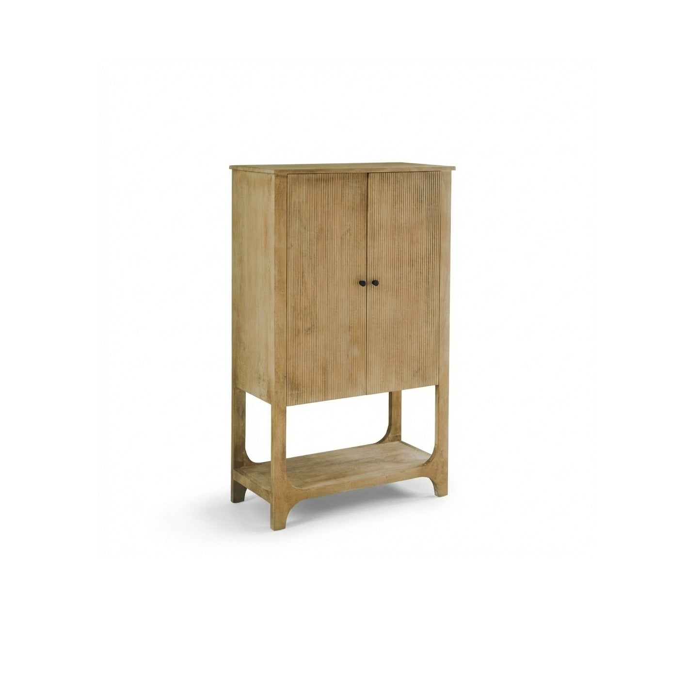 Jade 2 Door Tall Cabinet - Chalked Mango Wood - Laura James