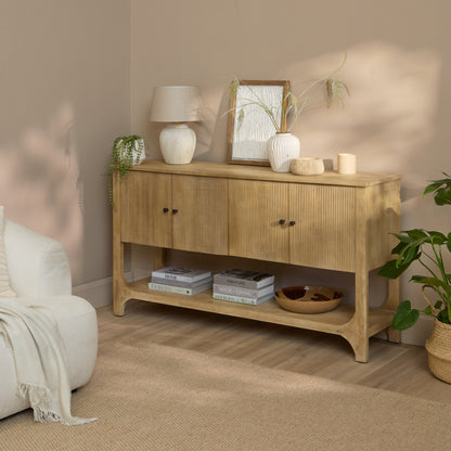 Jade 4 Door Sideboard - Chalked Mango Wood - Laura James