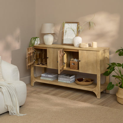 Jade 4 Door Sideboard - Chalked Mango Wood - Laura James