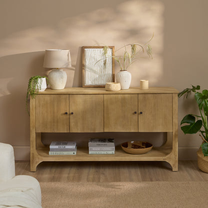 Jade 4 Door Sideboard - Chalked Mango Wood - Laura James