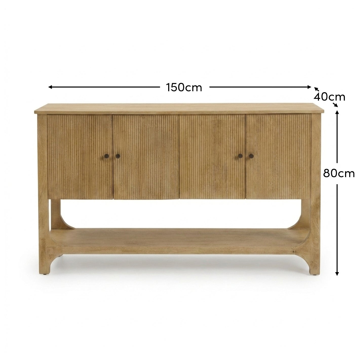 Jade 4 Door Sideboard - Chalked Mango Wood - Laura James