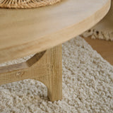 Jade Chalked Mango Wood Oval Coffee Table - Laura James
