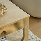 Jade Chalked Mango Wood Rectangular Coffee Table - Laura James