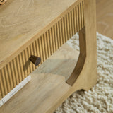 Jade Chalked Mango Wood Rectangular Coffee Table - Laura James