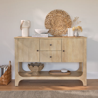 Jade 2 Door 2 Drawer Sideboard - Chalked Mango Wood - Laura James