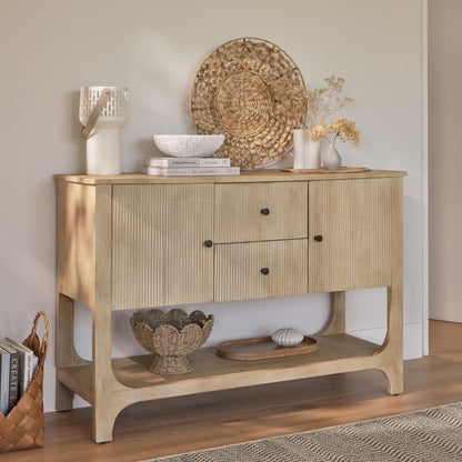 Jade 2 Door 2 Drawer Sideboard - Chalked Mango Wood - Laura James