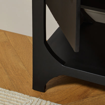 Jade 2 Door 2 Drawer Sideboard - Jet Black Mango Wood - Laura James