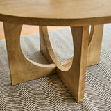 Jade 130cm Round Chalked Mango Wood Dining Table - Laura James
