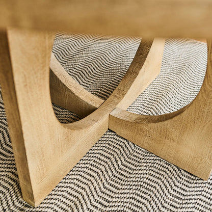 Jade 130cm Round Chalked Mango Wood Dining Table - Laura James
