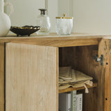 Jade 2 Door Tall Cabinet - Chalked Mango Wood - Laura James
