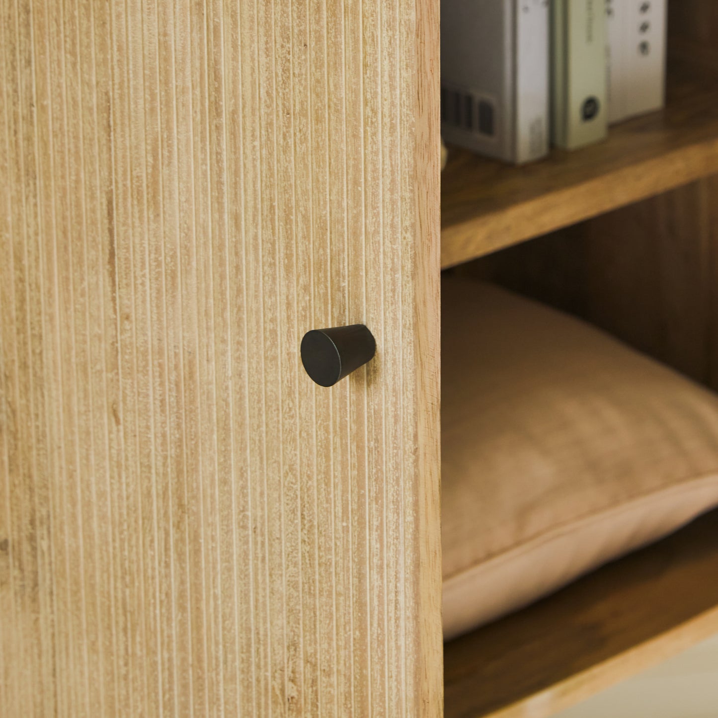 Jade 2 Door Tall Cabinet - Chalked Mango Wood - Laura James