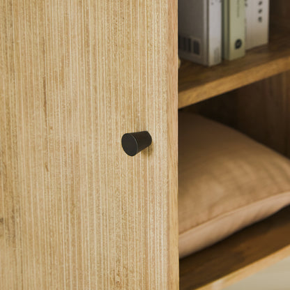 Jade 2 Door Tall Cabinet - Chalked Mango Wood - Laura James