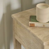 Jade 1 Drawer bedside Table - Chalked Mango Wood - Laura James