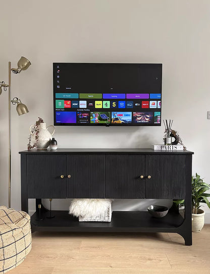 Jade 4 Door Large Sideboard - Black