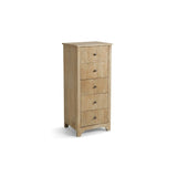 Jade 5 Drawer Tallboy - Chalked Mango Wood - Laura James