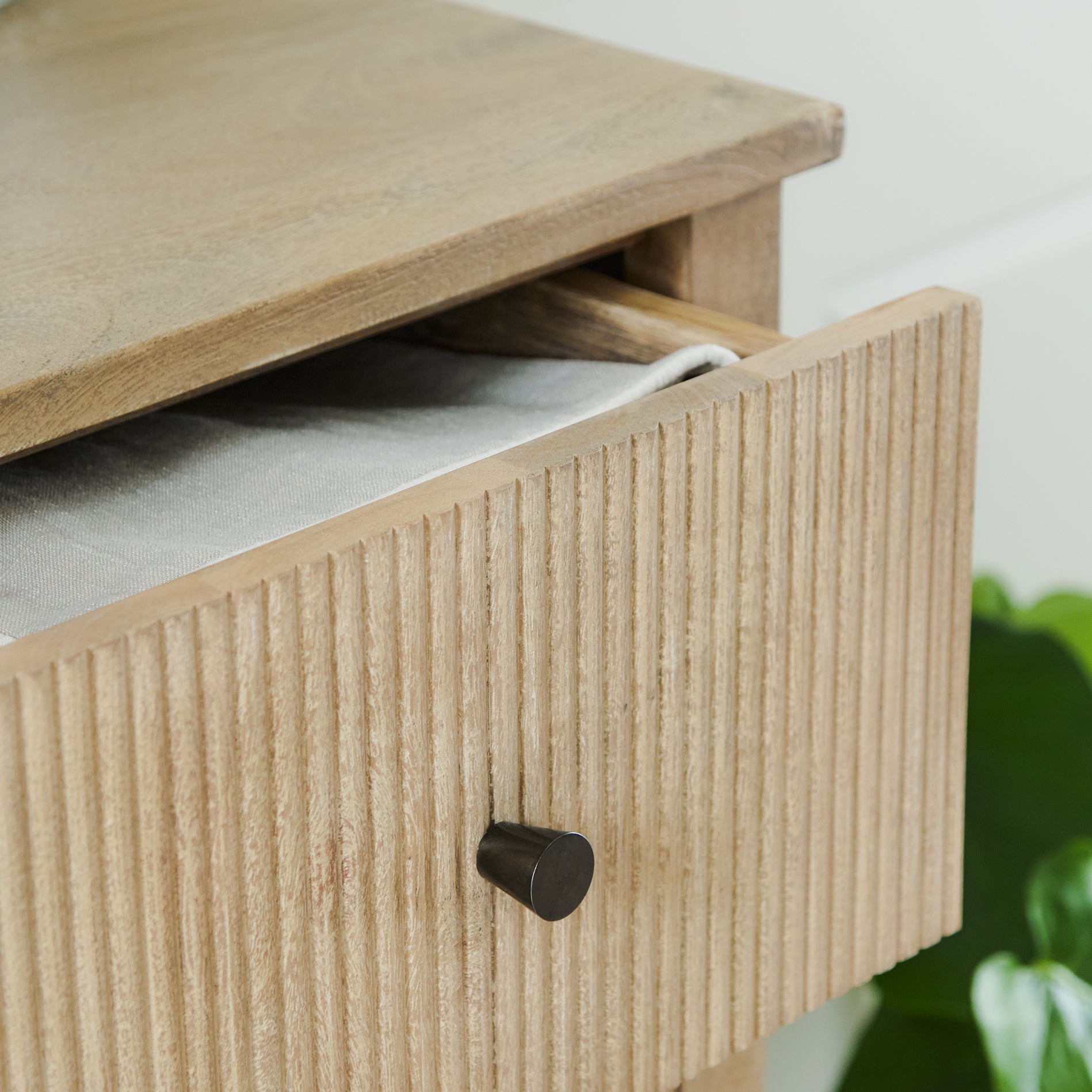 Jade 5 Drawer Tallboy - Chalked Mango Wood - Laura James