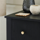 Jade 3 Drawer Chest of Drawers - Jet Black - Laura James
