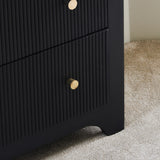 Jade 3 Drawer Chest of Drawers - Jet Black - Laura James