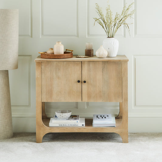 Jade 2 Door Sideboard - Chalked Mango Wood - Laura James