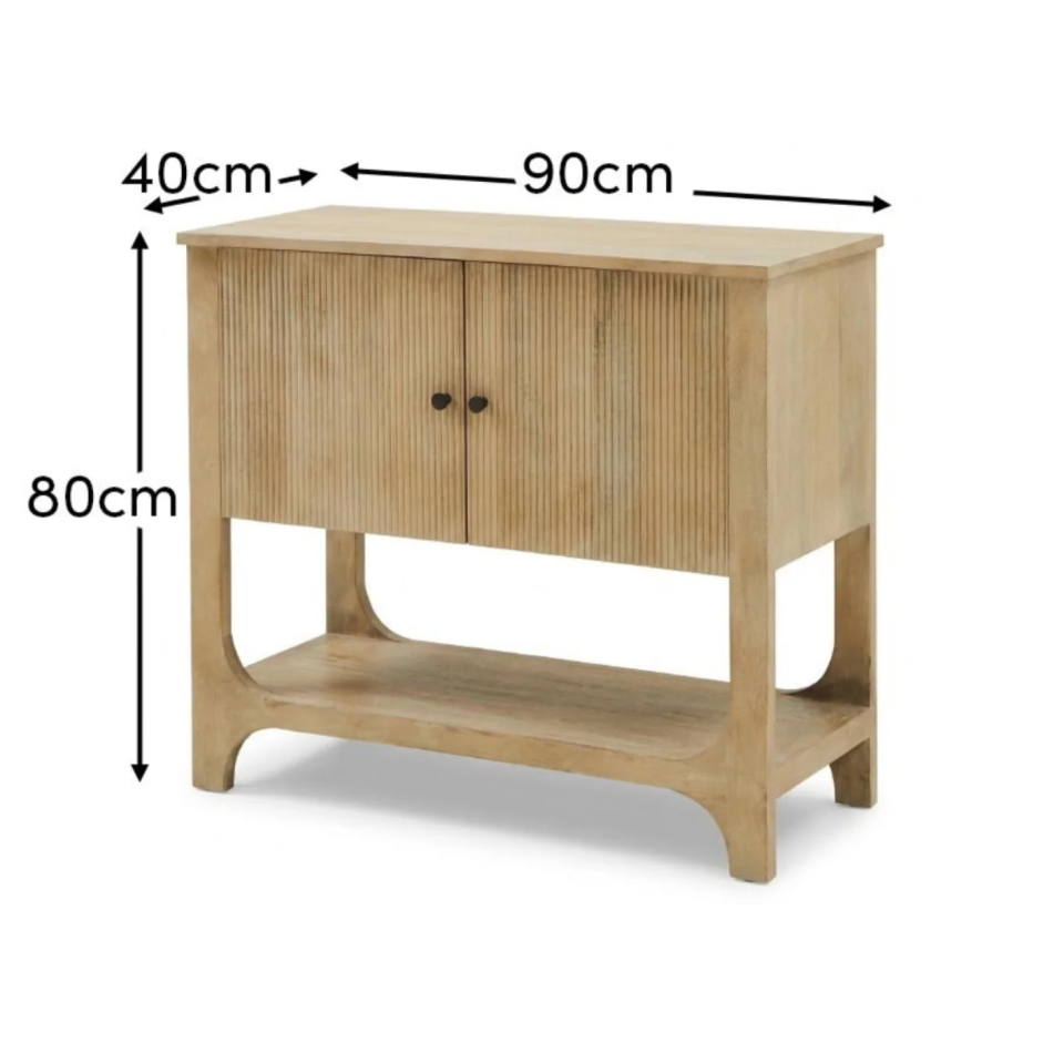 Jade 2 Door Sideboard - Chalked Mango Wood - Laura James
