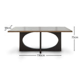 Jade Rectangular Chalked Mango Wood Dining Table - Laura James

