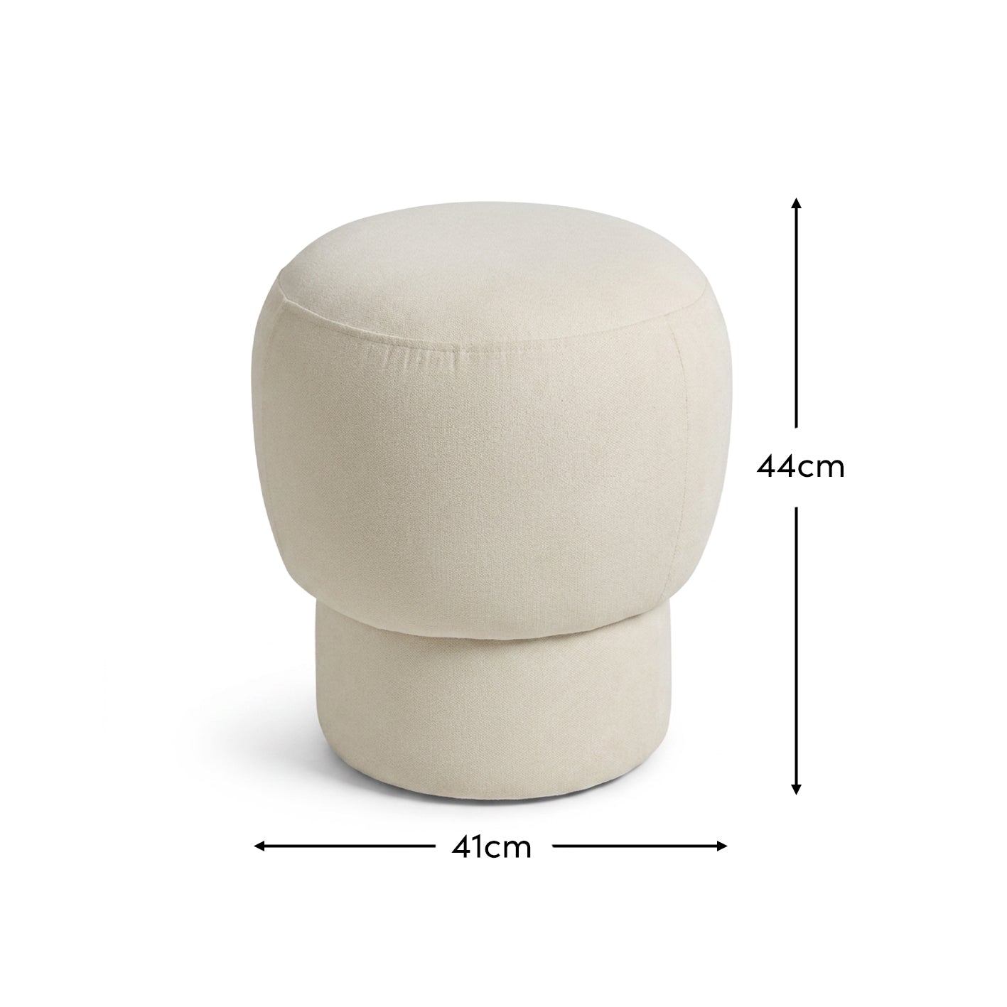 Jovi Footstool - Ivory - Laura James 