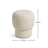 Jovi Footstool - Ivory - Laura James 