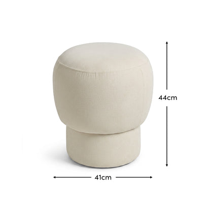 Jovi Footstool - Ivory - Laura James 