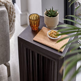 Karasi Concrete Rectangular Side Table - Black - Laura james