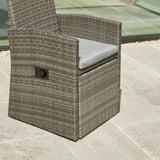 Kemble/Marston Outdoor Reclining Chair with Cushion - Grey - Laura James