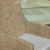 Kemble/Marston Garden Reclining Chair with Cushion - Natural Brown