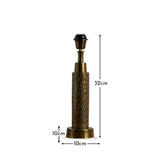 Kimmeridge 32cm Gold Metal Lamp Base - Laura James