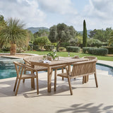 Kuro Wooden Dining Table Set with 2 x Shiro Dining Chairs and 2 x Shiro 130cm Dining Bench