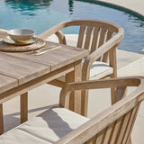 Kuro Wooden Dining Table Set with 2 x Shiro Dining Chairs and 2 x Shiro 130cm Dining Bench with Cushions - Cotton White