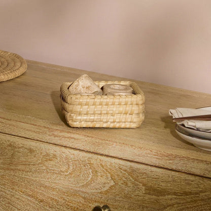 Kalna 14x14cm Square Sea Grass Basket - Natural - Laura James 