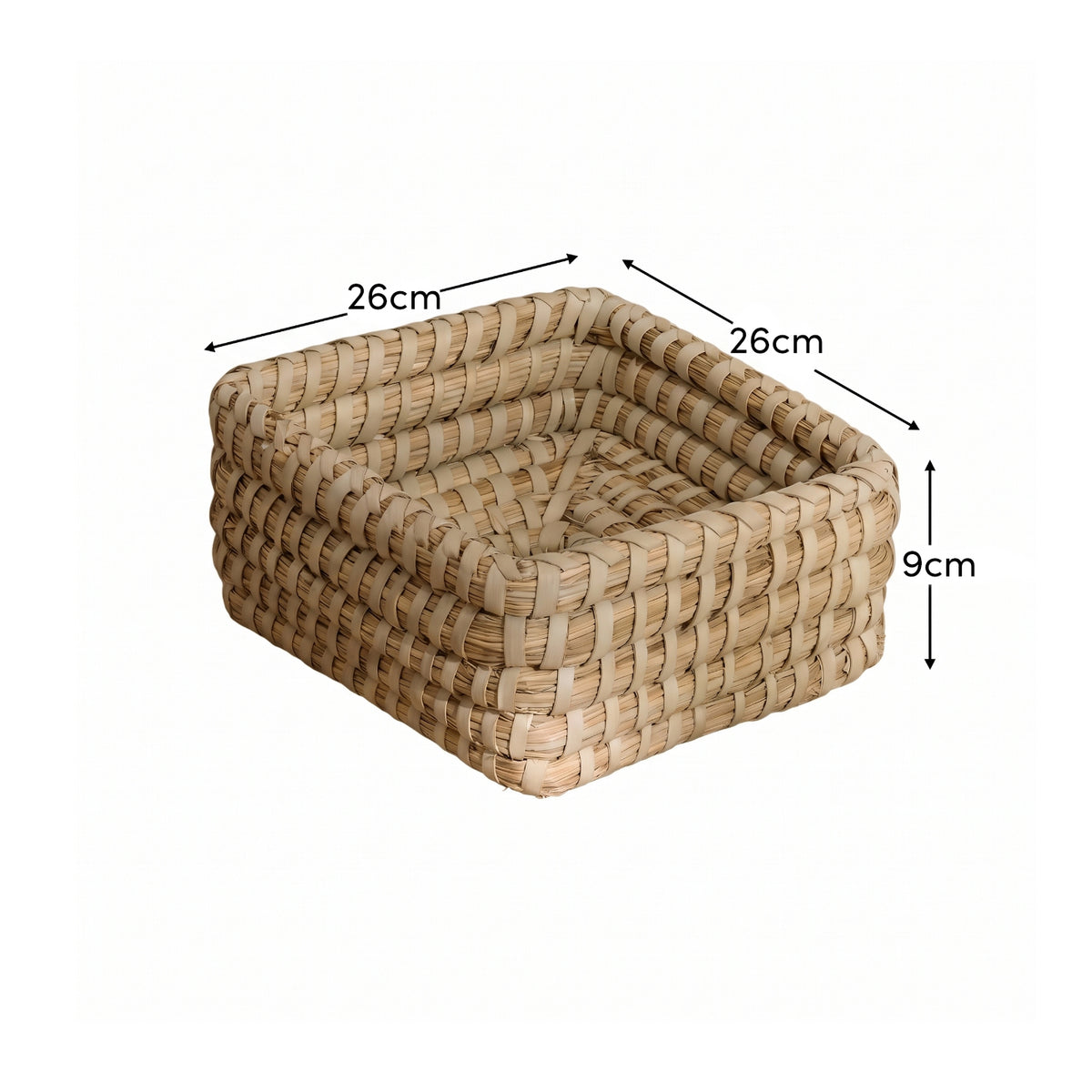Kalna 26x26cm Square Sea Grass Basket - Natural