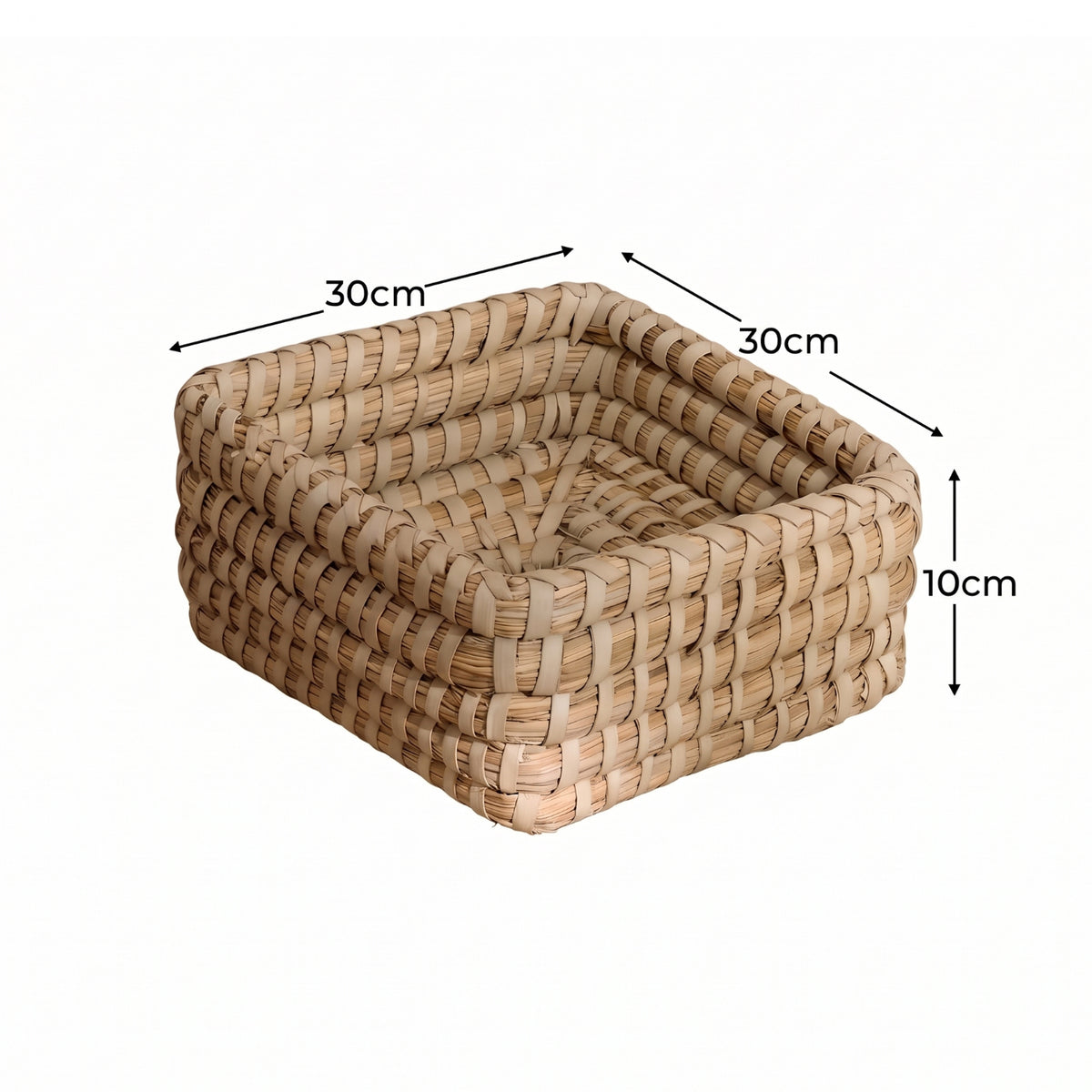 Kalna 30x30cm Square Sea Grass Basket - Natural