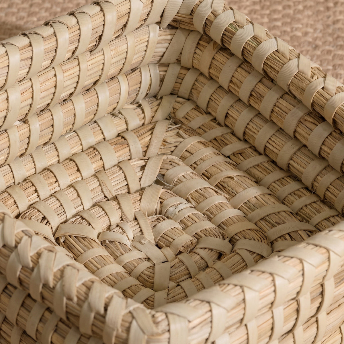 Kalna 30x30cm Square Sea Grass Basket - Natural
