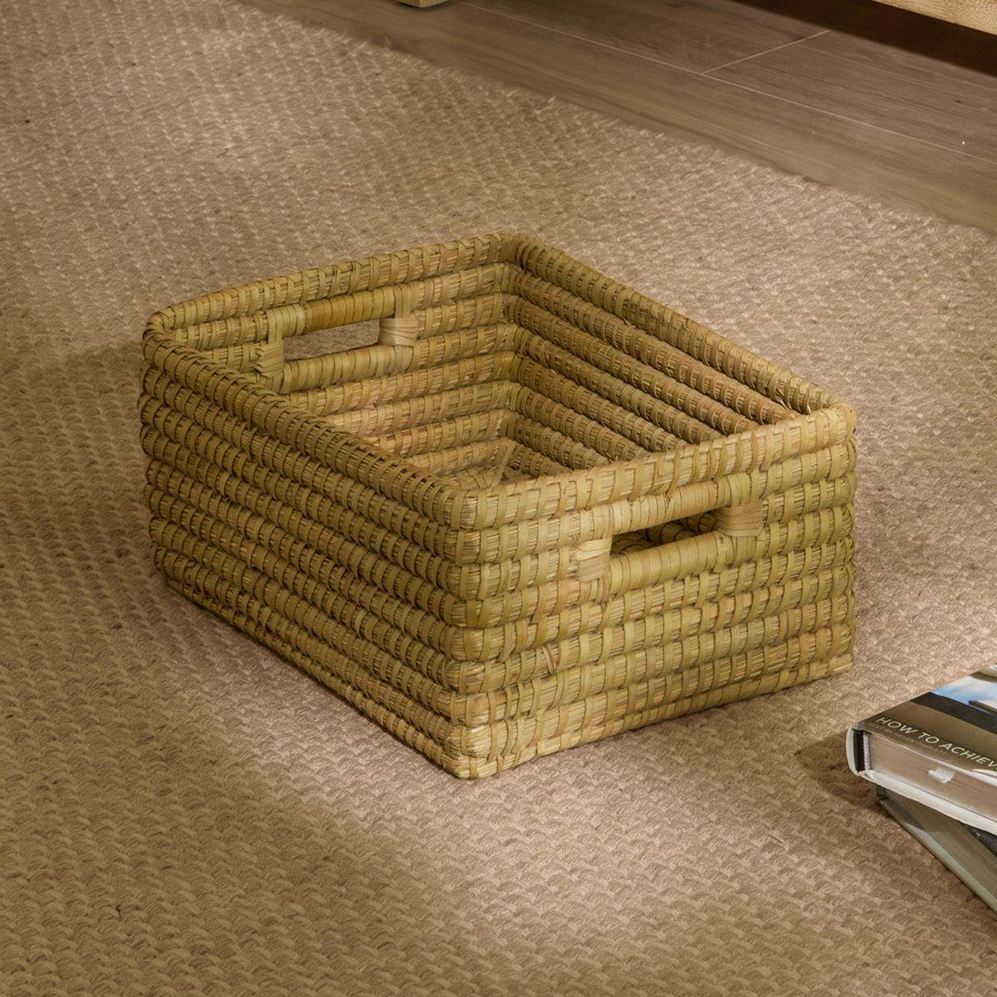 Kalna 35x25cm Rectangular Sea Grass Basket - Natural - Laura James 