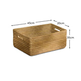 Kalna 45x35cm Rectangular Sea Grass Basket - Natural - Laura James 