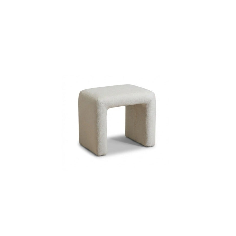 Kamiko Dining Stool - Chalk White Boucle - Laura James