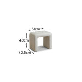 Kamiko Dining Stool - Chalk White Boucle - Laura James