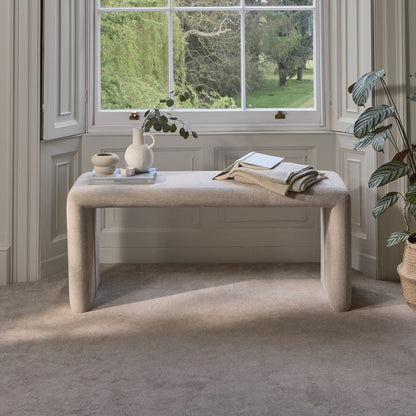 Kamiko Dining Bench - Mink Taupe - Laura James