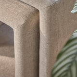 Kamiko Dining Nesting Bench & Stools - Mink Taupe - Laura James