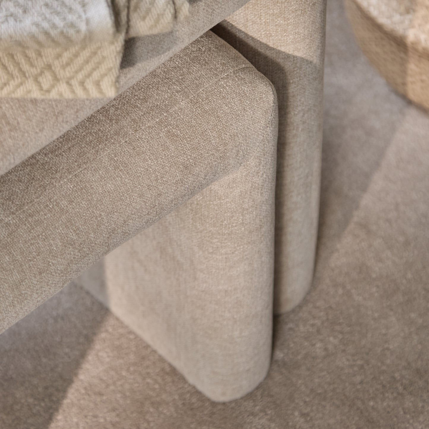 Kamiko Dining Nesting Bench & Stools - Mink Taupe - Laura James
